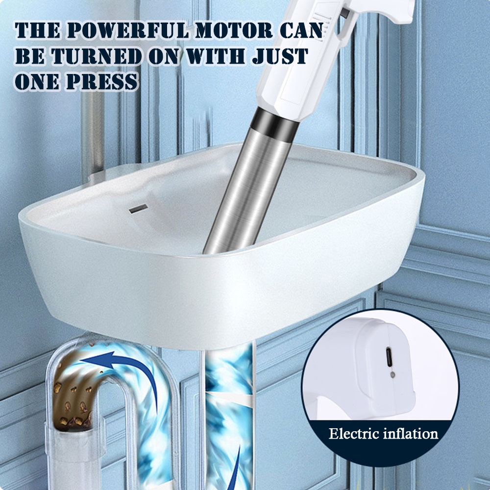Plunger Toilet - Güçlü Elektrikli Tuvalet Piston Şok Dalga