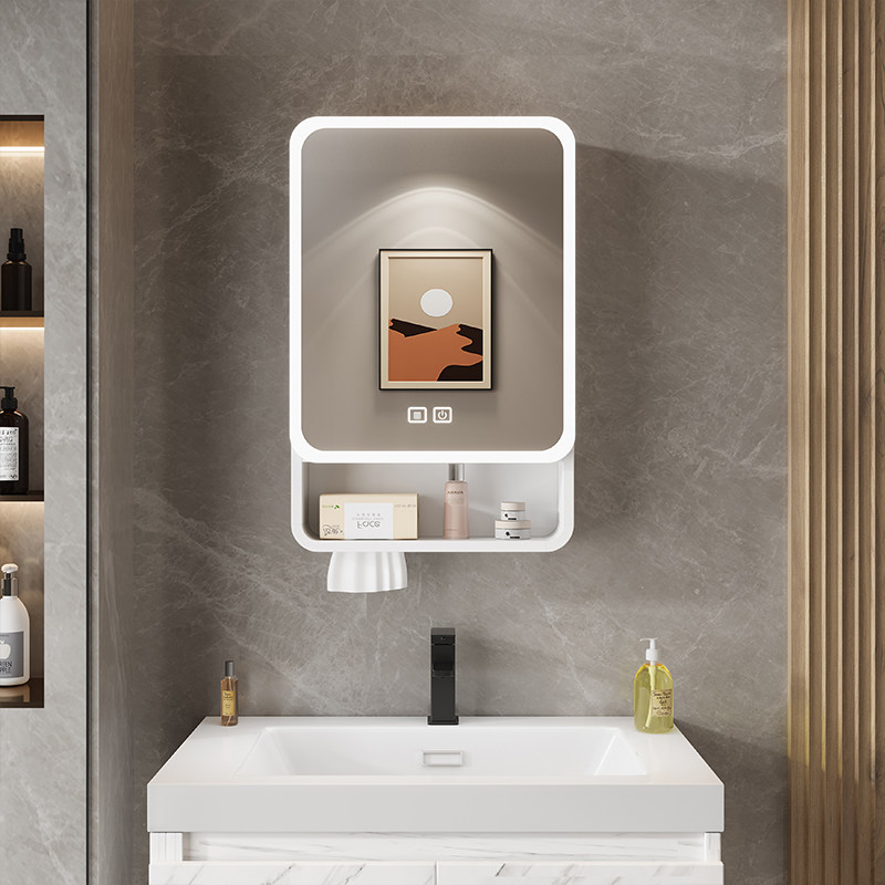 Bathroom Cabinet Mirror - Organizatör Ayna Banyo Dolabı Depolama Rafları