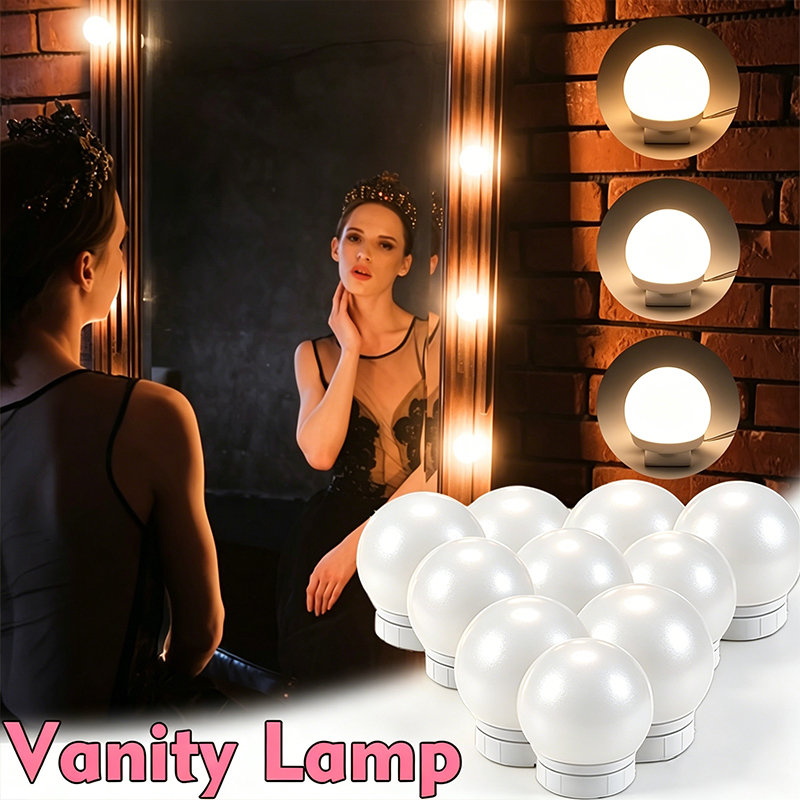 Home Theater Bathroom - 10 LED Makyaj Aynası Ampul Seti,