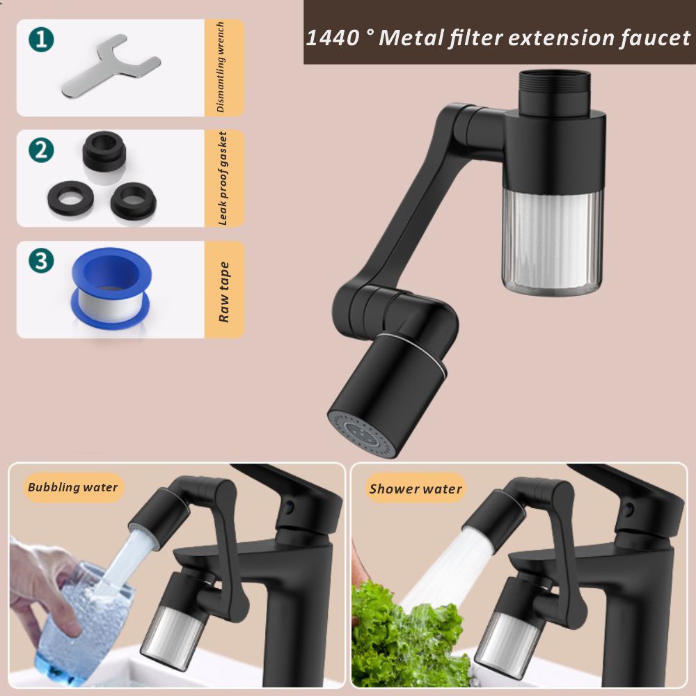 Home Bathroom Faucets - Yeni Siyah 1440 ° Filtre ile