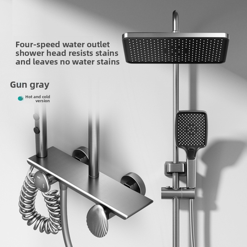 Home Bathroom Faucets - Tamamen Bakır Gunmetal Duş Bataryası Seti