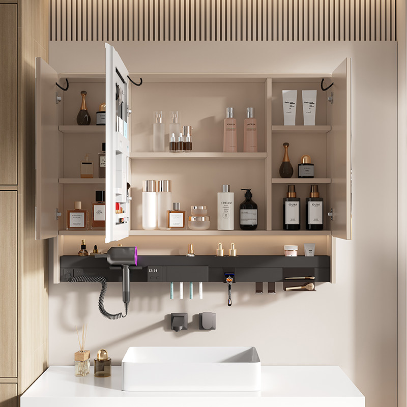 Bathroom Cabinet Mirror - Estetik Modern Banyo Dolabı Aynası Şeffaf