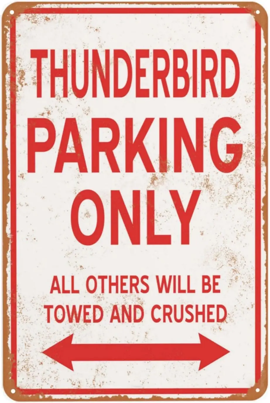 Home Bathroom Sign - Vintage Metal Tabela Thunderbird Sadece Park