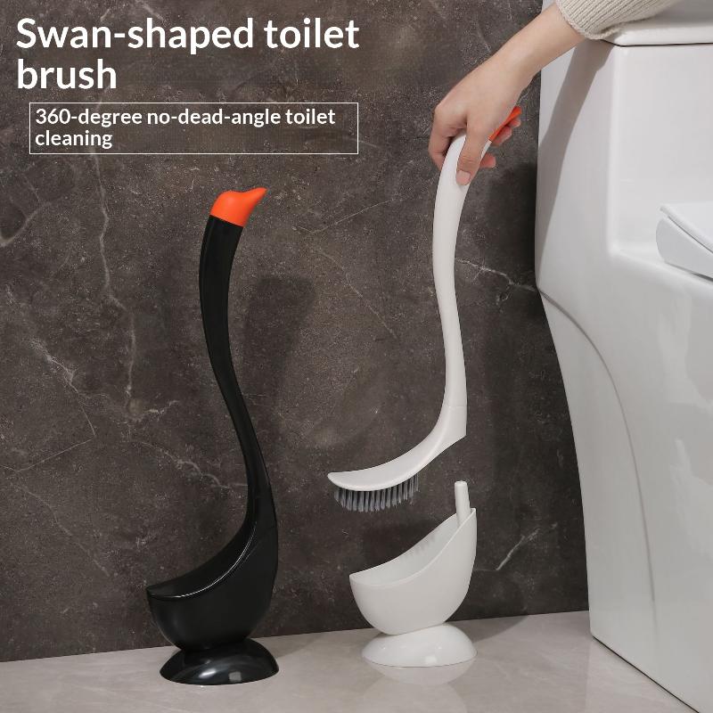 Plunger Toilet - Sevimli Tuvalet Fırçası Uzun Saplı Kuğu