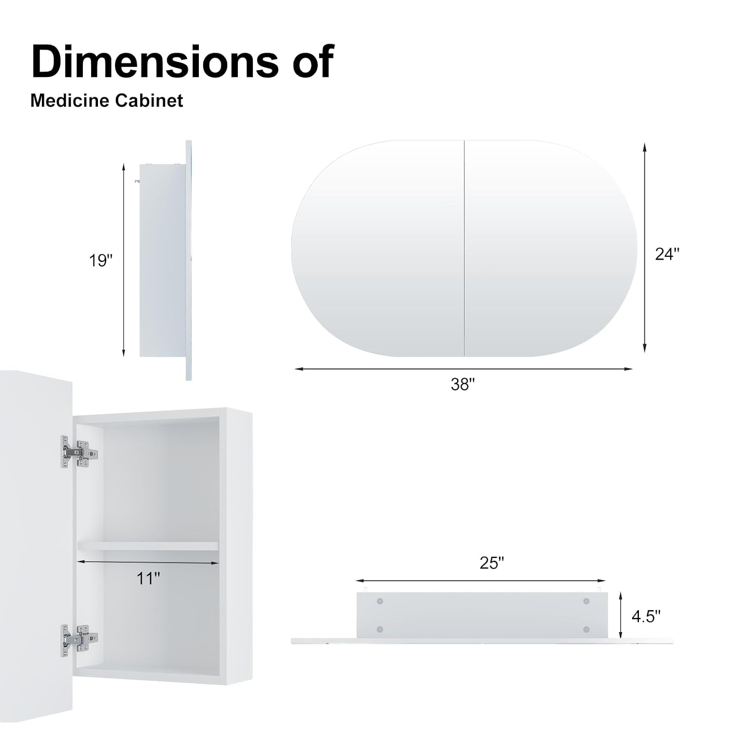 Oval Banyo İlaç Dolabı Aynalı  - Bathroom Cabinet Mirror incelemesi ve fiyatı