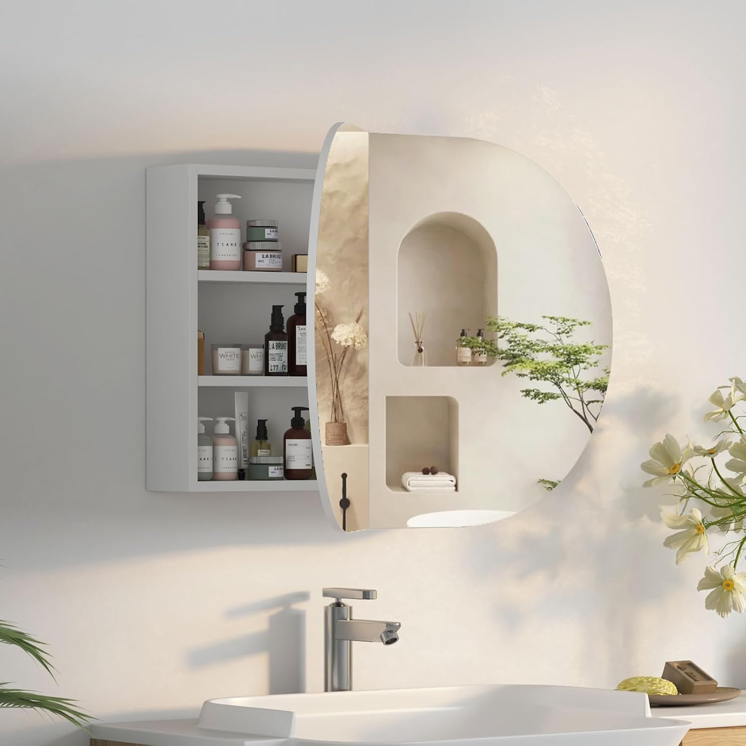 Oval Banyo İlaç Dolabı Aynalı  - Bathroom Cabinet Mirror incelemesi ve fiyatı