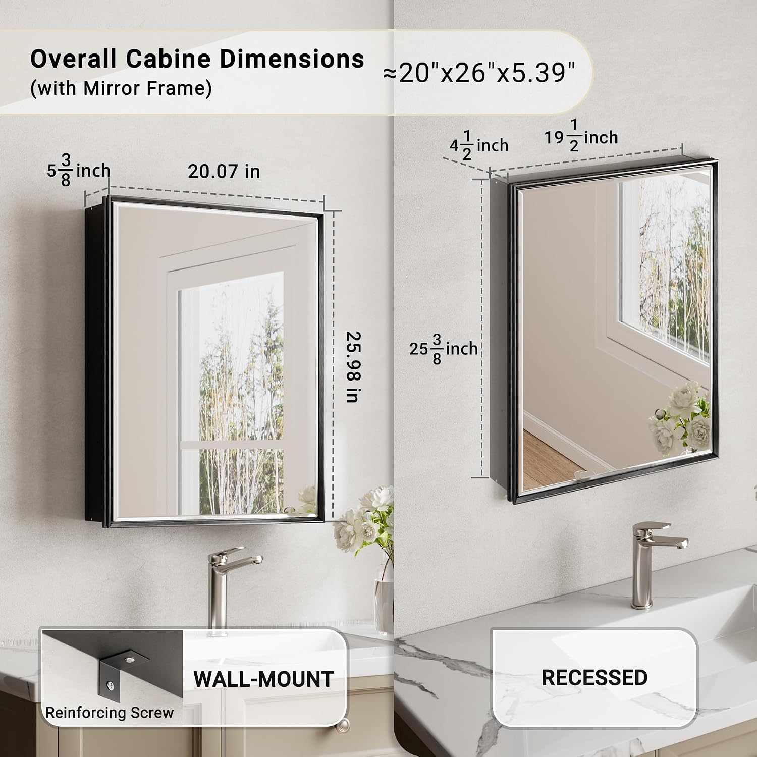 Siyah İlaç Dolabı Aynalı Yüzey - Bathroom Cabinet Mirror incelemesi ve fiyatı