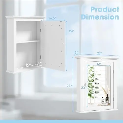 Aynalı Beyaz İlaç Dolabı, Bany - Bathroom Cabinet Mirror incelemesi ve fiyatı