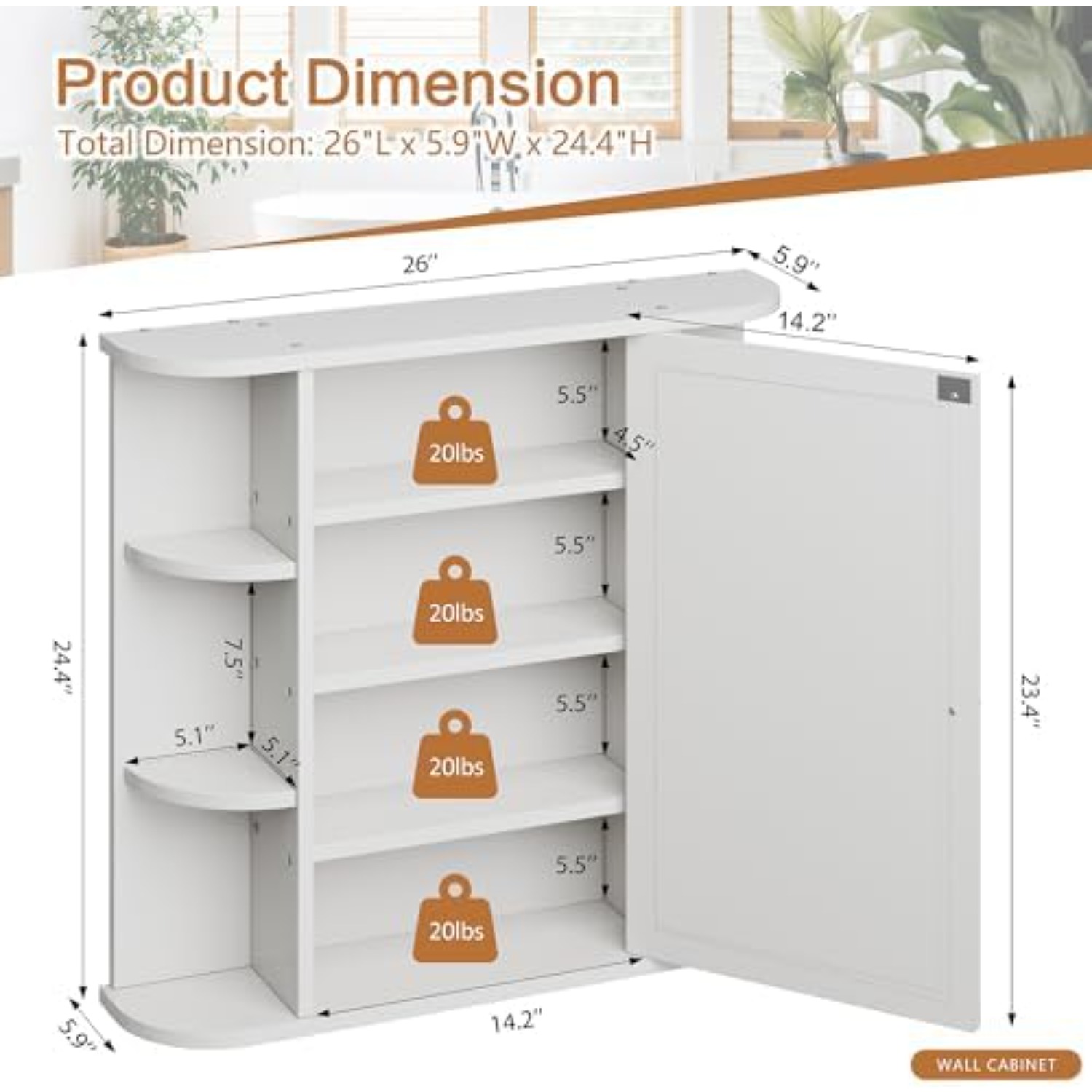 Banyo Ecza Dolabı, 6 Yanı Açık - Bathroom Cabinet Mirror incelemesi ve fiyatı